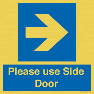 Please use Side Door (arrow Right) 